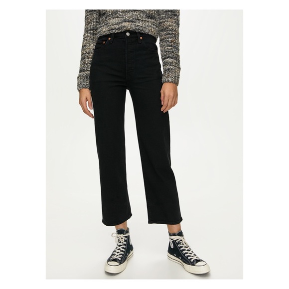 Levi's Denim - LEVI’S | Black Ribcage Straightleg Highwaist Jean